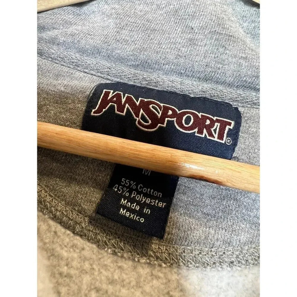 VINTAGE Jansport Bellarmine Lions 1/4 Zip Heavy Sweatshirt Pullover Mens Medium - Picture 4 of 8